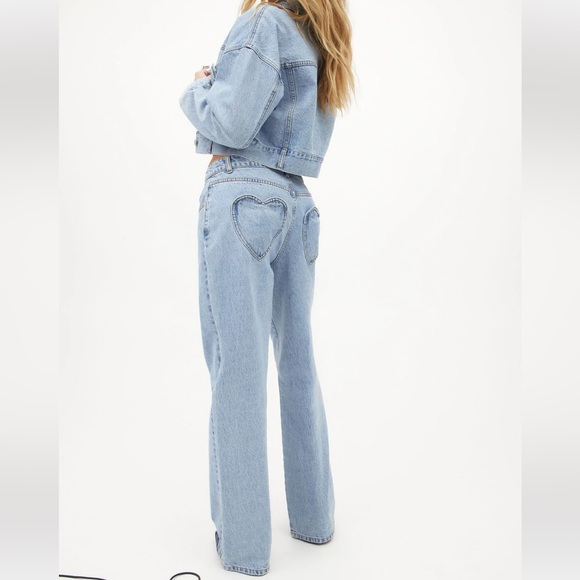 Heart Denim Jacket and Jeans - worn for pics only - Picture 5 of 7